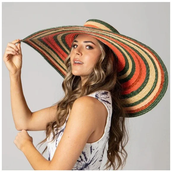 Anthropologie Mixed Wheat Straw Stripe Sun hat Anthropologie | Accessories | Anthropologie Mixed Wheat  main image 3